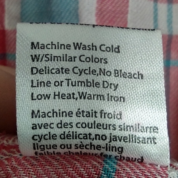 SANDRA INGRISH Sz 14W Women's 100% Cotton Button-up Plaid Long sleeve Shirt Top - Picture 12 of 13